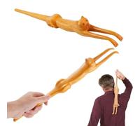 Cat Shaped Back Scratcher,Funny Handheld Back Scratcher,Wooden Back Scratching Massager,18.9 Inch Long Handle Cat Back Scratcher,Novelty Back Scratcher for Instant Relief from Itching Body Relaxation