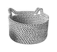 Cat Shaped Basket - Storage Basket | Stackable Bucket | Woven Baskets With Cut Cats Ears Design | Small Decorative Container | Laundry Box For Clothes, Toy, Makeup, Books, Towels, Nursery