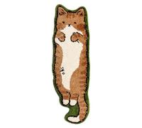 Cat Shaped Carpet - Non Slip Cartoon Mat, Funny Kitty Door Mat, Soft Bedside Table | Attractive Bedroom Kids Dorm Decor Preppy Playroom Animal Shaped Floor Mat Home Pet min