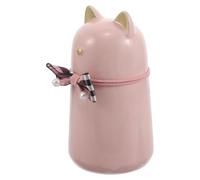 Cat Shaped Ceramic PET Cremation Urn Box with Secure Seal | Pink Figurine Style, Bow Accent, Easy to Open Lid, for Ashes or Keepsakes at Home Color Random Color