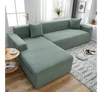 Cat-Shaped Green Velvet Sofa Cover - Soft Comfortable & Scratch-Resistant Couch Protector for 3-Seater (190x230 cm) - Machine Washable Stylish Living Room Decor