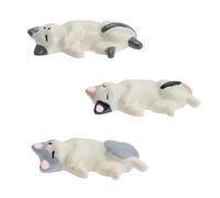 Cat Shaped Pen Holder 3pcs Rubber Manicure Pen Rack | Fine Workmanship, Creative Adorable Style, Desktop Display for Salon Decor