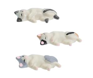 Cat Shaped Pen Holder 3pcs Rubber Manicure Pen Rack | Fine Workmanship, Creative Adorable Style, Desktop Display for Salon Decor