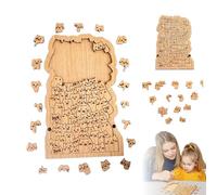 Cat Shaped Puzzle,Colored Cat Shaped Wooden Jigsaw Puzzle,Framed by Adorable Cats Outline Puzzles,Challenging Irregular Jigsaw,Creative Animal Cats Wooden Puzzles for CatLovers