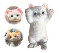 Cat Shaped Squishy Fidget Toys, Squishy Stress Balls Toys For Adults, Cute Cat Shaped Office Desk Squishy Toys, Animals Anxiety Stress Relief Toy, for Cat Lovers Boys Girls Gifts (tabby cat)
