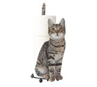 Cat-Shaped Toilet Roll Holder - Practical Tissue Dispenser, Ideal Organizer for Bathrooms & Kitchen Tables,Grey