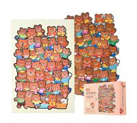Cat Shaped Wooden Jigsaw Puzzle, Colored Cat Shaped Wooden Jigsaw Puzzle,Unique Cartoon Animals Shape Wood Puzzles,Animal WoodenPuzzles Pieces Decor for Pet Lovers,Christmas New Year Gift