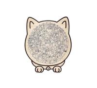 Cat Shaped Wooden Jigsaw Puzzle - Colourful & Unique Animal Shaped Puzzle, Challenging Artistic Home Decor & Gift, 23.7x21.8cm(Style 1)