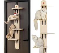 Cat Shelf for Hanging Over the Door, Cat Shelf for Hanging on the Door, Climbing Tower for Cats with 4 Doors, Perch and Climbing Frame for Cats Over the Door, Jumping Rack for Pets