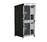 Cat Shelter Cover for Outdoors - Large Waterproof | Portable Foldable Protection Cover with Zipper Adjustable Buckle for Pet Cages | Outdoor Cat House - Patio Balcony Backyard Garage