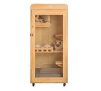 Cat Shelter Elegant Cat Villa Spacious Indoor House Cage with Panoramic Views Treat Cats to a Luxurious Living Space in Style