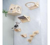 cat shelves, Cat Shelves and Perches for Wall, DIY Climbing Frame Set, Save Space, for Cats to Sleep and Play(Style3)