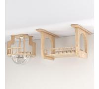Cat Shelves for Wall Cat Climbing Installed on The Ceiling Includes Attic Bridge (Sky loft + Sky Bridge)