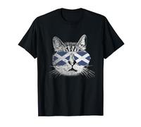 Cat Shirt Scottish Scotland Flag Country Men Women Gift T-Shirt