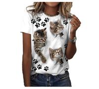 Cat Short-Sleeved Shirt ma-4380, Pattern 6, S
