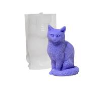 Cat Silicone Mould - 2.20 Inch DIY Candle Mould | Soft Food Silicone - Temperature Resistant Easy to Clean & Demould for Candles, Resin, Craft Projects & Creative DIY Ideas