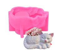 Cat Silicone Mould - Cat Pot Silicone Mould for Resin | Creative Pet Pot Clay Plant Pot for Flower Holder Pen Holder Decorations