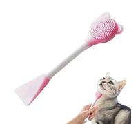 Cat Silicone Scrubber - Manual Grooming Brush, Gentle Cleaning Tool | Soft Chin Brush with Lightweight Design for Care of Face, Tongue and Gums, Keeps Cats Daily