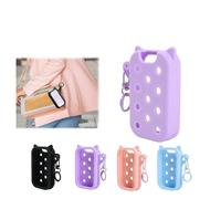 Cat Silicone Spray Bottle Cover With Charms - Multi-Hole DIY Keychain Case For 30ml & 60ml Bottles, Cute & Portable Holder(Purple(2pcs),60ml)