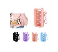 Cat Silicone Spray Bottle Cover With Charms - Multi-Hole DIY Keychain Case For 30ml & 60ml Bottles, Cute & Portable Holder(Pink,60ml)