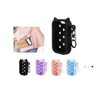 Cat Silicone Spray Bottle Cover With Charms - Multi-Hole DIY Keychain Case For 30ml & 60ml Bottles, Cute & Portable Holder(Black(2pcs),30ml)