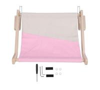 Cat Sill Window Perch, Wooden Frame Cat Hammock with Sturdy Pine Construction, for Bedside Drawer Cabinet Wall Mount, Modern Minimalist Design, Approx. 48x38x21cm (Roseate)