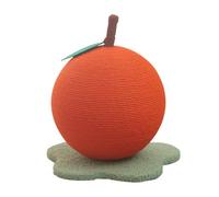 Cat Sisal Ball, Orange Shaped Scratcher, Scratcher Toy, Orange Shaped for Kitten Boredom Relief Playtime Activity Entertainment Exercise Enrichment Stimulation Toy Pets Natural Material Scratching