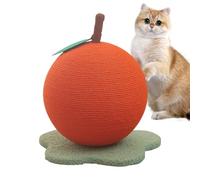 Cat Sisal Ball, Sisal Scratching Ball, Ball for Claw Care for Kittens, Orange Shape for Kittens for Boredom Relief with Playtime Activity Entertainment and Movement as a Natural Material Scratching