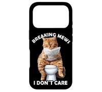 Cat sit on Toilet Reading Newspaper Cats Lover Breaking News Case for iPhone 17 Pro