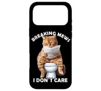 Cat sit on Toilet Reading Newspaper Cats Lover Breaking News Case for iPhone 17 Pro Max