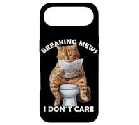 Cat sit on Toilet Reading Newspaper Cats Lover Breaking News Case for iPhone Air