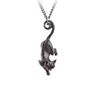 Alchemy Gothic Cat Sith Necklace Black