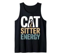 Cat Sitter Energy Funny Cat Lover Pet Sitter Tank Top