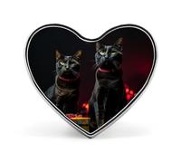 Cat Sitting on Gift Box Fashion Brooch Pin - Retro Canada Flag Pattern 1 Inch Cute Enamel Heart Badges, Metal Lapel Pins for Men & Women, Decorative Metal Pinback for Hats, Shirts, Bags, Jackets & Acc
