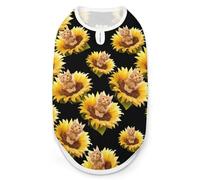 Cat Sitting on Sunflower Dog Shirt for Dogs & Cats Soft Breathable Pet Vest T Shirt Lightweight Dog Tank Top 2XL