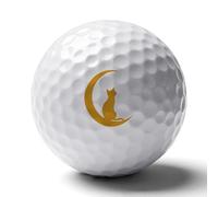 Cat Sitting on The Moon Standard Golf Balls Recreation Ball Professional Gift for Boyfriend Father Husband Son