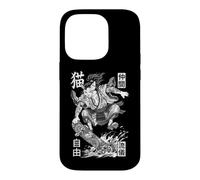 Cat Skateboarder Samurai Skateboarding Cats Kanji Case for iPhone 14 Pro