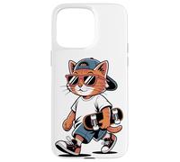 Cat Skateboarder Skateboard Skateboarding Case for iPhone 15 Pro Max