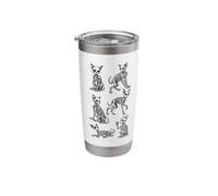 Cat Skeleton Halloween Pattern Spooky Skeletal Cats Skulls Stainless Steel Insulated Tumbler