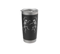 Cat Skeletons Dancing Funny Skull Bones Gothic Goth Dance Stainless Steel Insulated Tumbler
