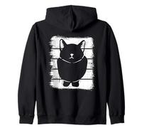 Cat Sketch Cat Dad Zip Hoodie