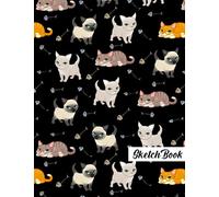 Cat Sketchbook: Cat Blank Page Sketchbook To Write Notes, Notepad, To Do Lists, Sketching, Cat Pattern Sketch Drawing Design