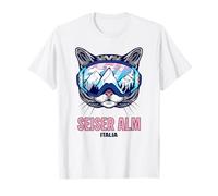 Cat Ski Goggles Mountain Panorama Alpe di Siusi T-Shirt
