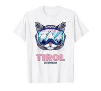 Cat Ski Goggles Mountain Panorama Tyrol T-Shirt