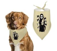 Cat Skull Death Dog Bandana Pet Scarf for Small Medium Large Dogs Triangle Bibs Photo Prop Gift