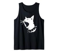 Cat Skull Punk Y2k Cute Creepy Kitty Goth Black Alt Gothic Tank Top