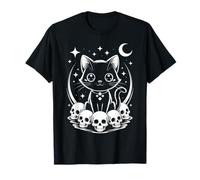 Cat Skulls Creepy Cute Kitty Goth Funny Halloween Spooky T-Shirt