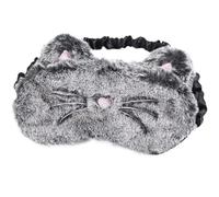 Cat Sleep Mask, Super Soft Plush Cute Sleep Mask with Stretchy Back Head Band, Cartoon Shape Comfortable Fuzzy for Kids Boys Girls and Adult Fuzzy