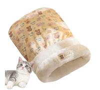 Cat Sleeping Bag - 15x12 Inches Winter Pet Bed for Cozy Warmth, Thick Plush Cave with Soft Interior for Small Animals, Kittens, Puppies, Indoor and Outdoor Resting, Apartment Use, Seasonal Comfort