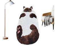 Cat Sleeping Bag - 68.9 Inches Plush Cat Sleeping Bag, Fabric Velvet Warm Blanket, Washable Envelope Style Cute Adult SleepingBag For Indoor Home Dorm Travel And Relaxation